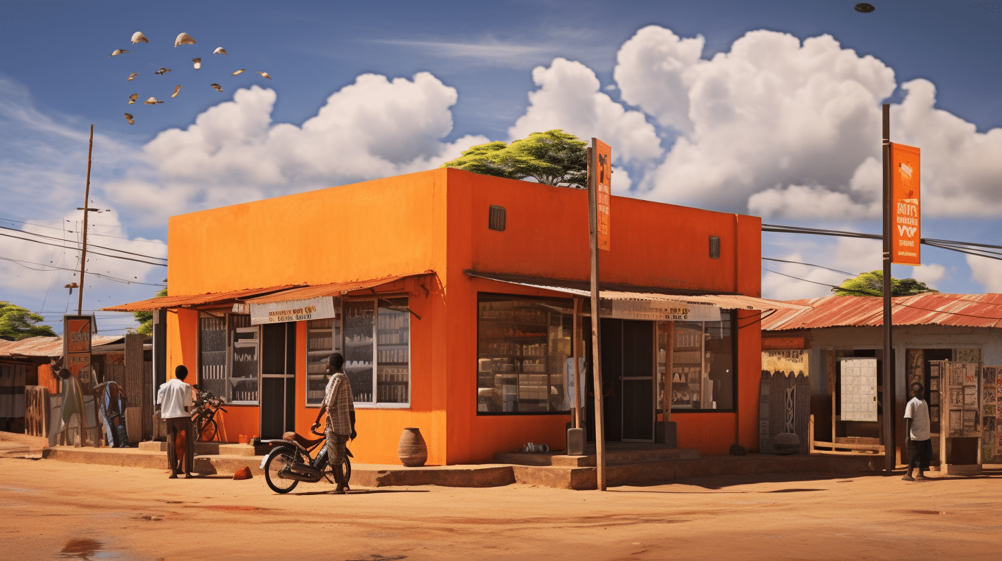 orange mobicom shop in karatina town in central kenya