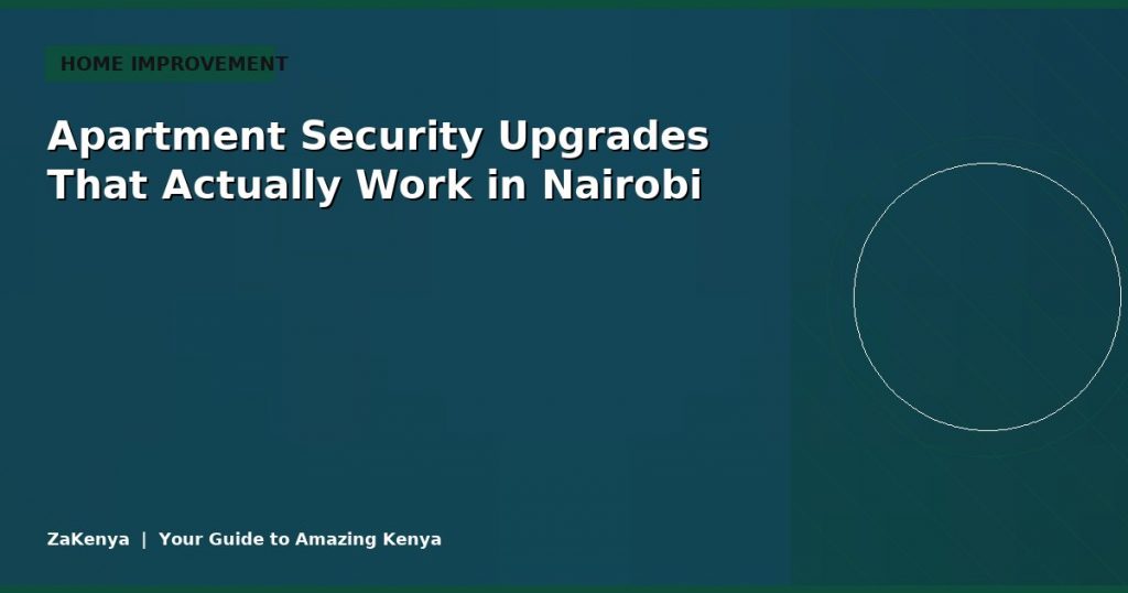 Apartment Security Upgrades That Actually Work in Nairobi