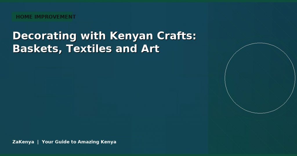 Decorating with Kenyan Crafts: Baskets, Textiles and Art