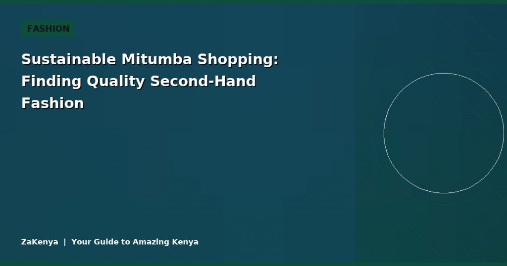 Sustainable Mitumba Shopping: Finding Quality Second-Hand Fashion