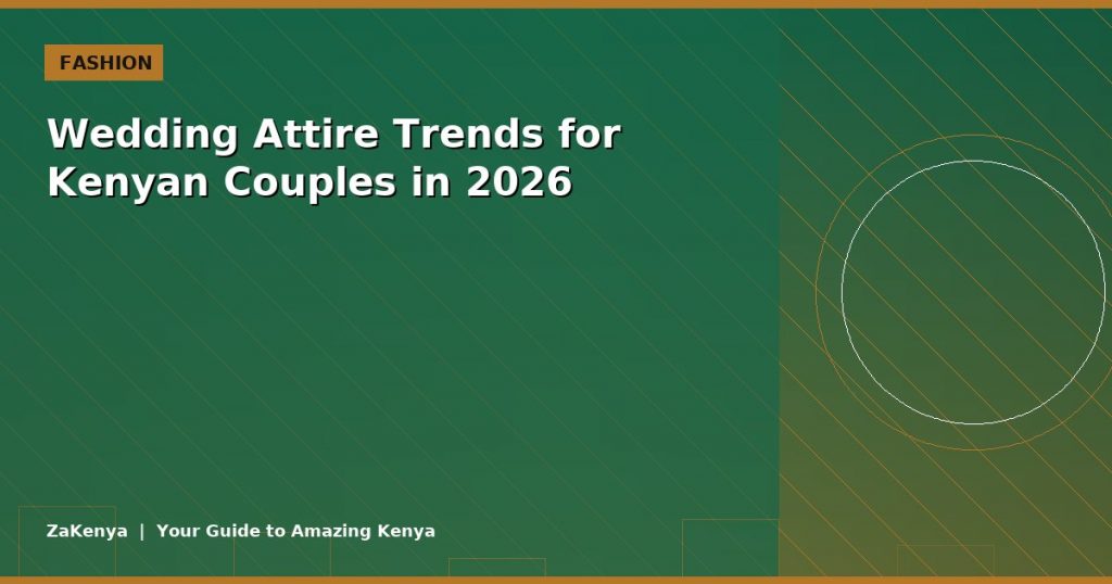 Wedding Attire Trends for Kenyan Couples in 2026