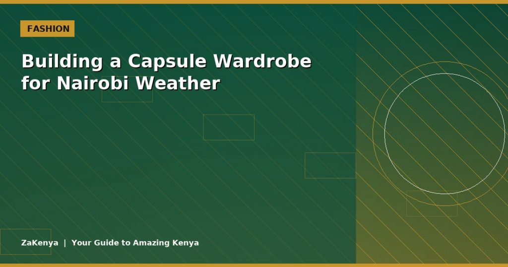 Building a Capsule Wardrobe for Nairobi Weather