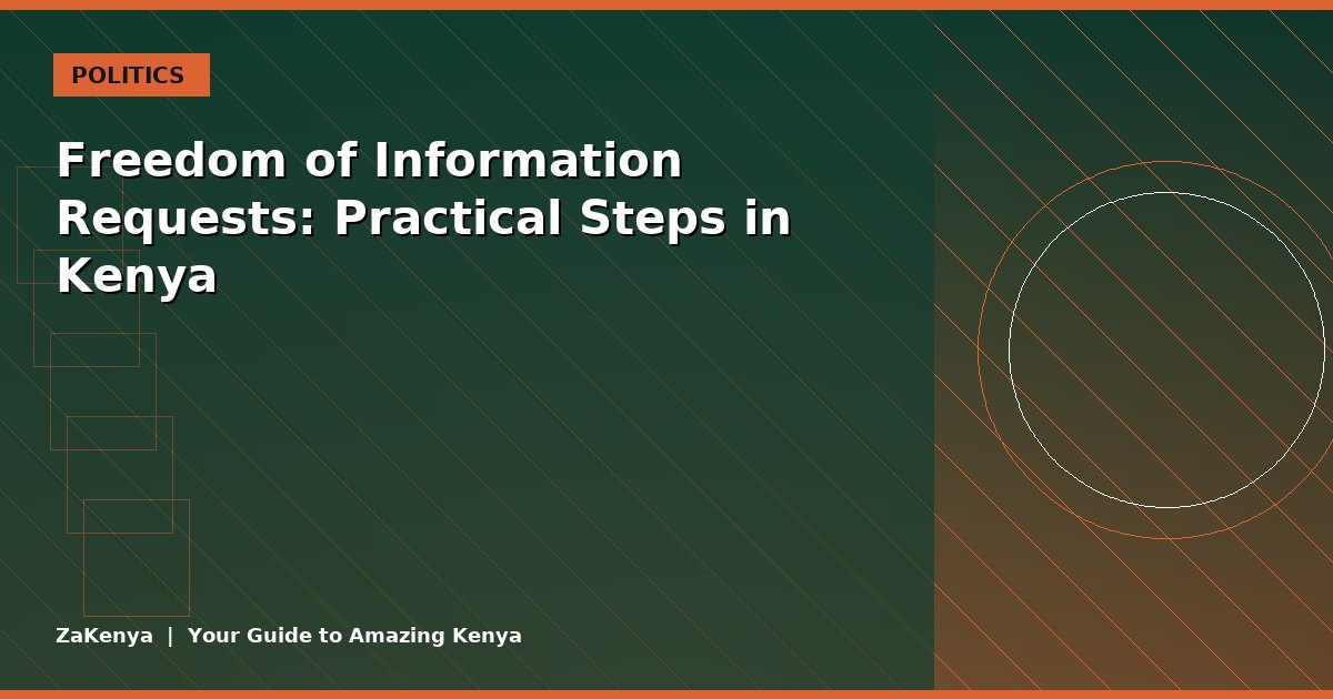 Freedom of Information Requests: Practical Steps in Kenya