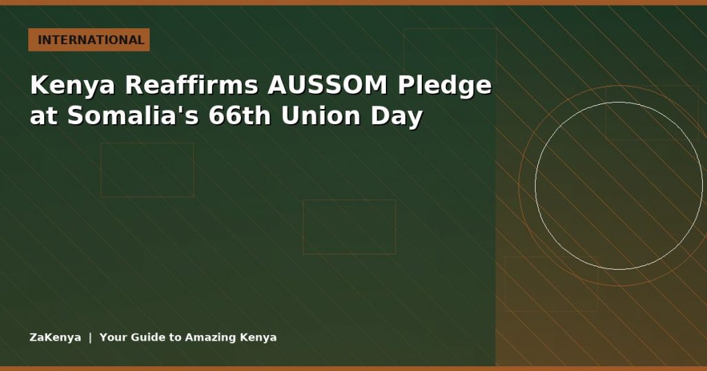Kenya Reaffirms AUSSOM Pledge at Somalia's 66th Union Day