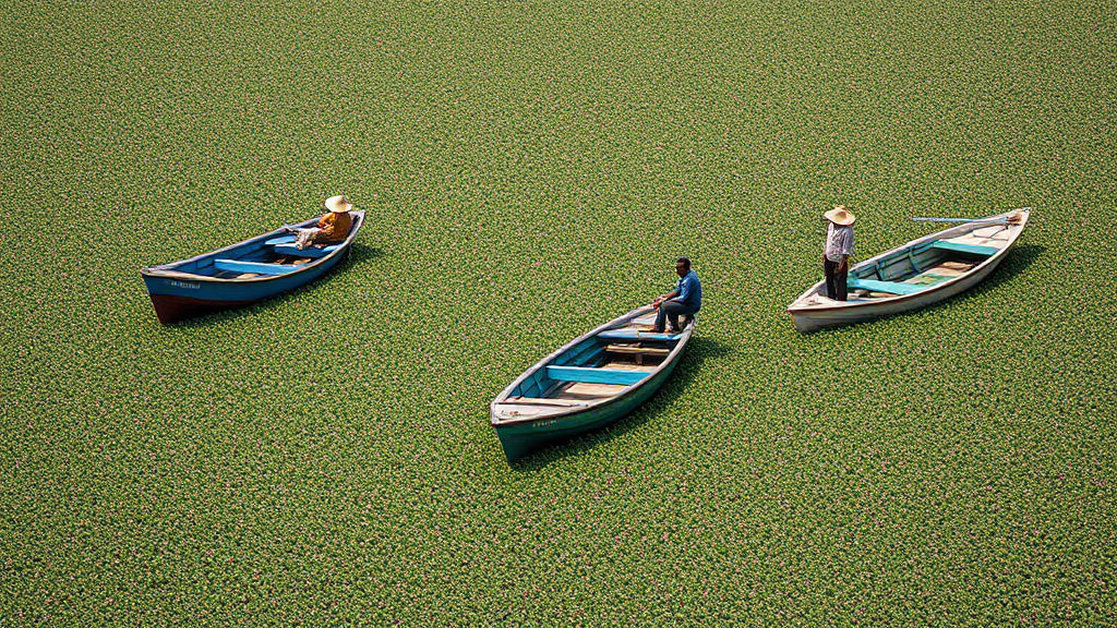 Invasive Water Hyacinth Chokes Lake Victoria, Threatening 200,000 Fishermen's Livelihoods
