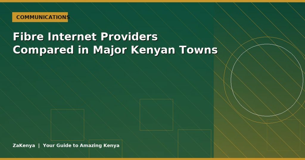 Fibre Internet Providers Compared in Major Kenyan Towns