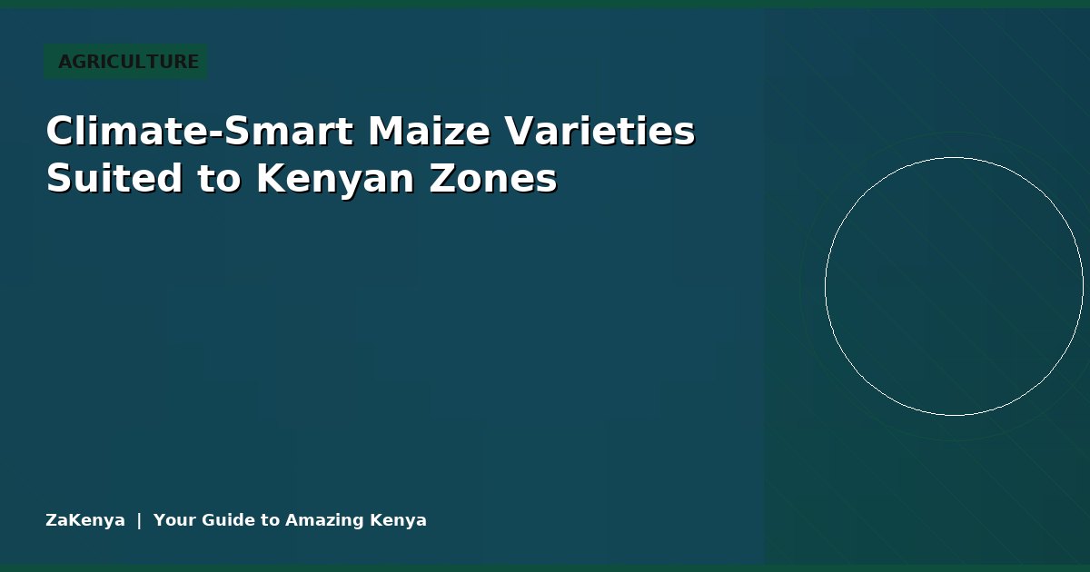 Climate-Smart Maize Varieties Suited to Kenyan Zones