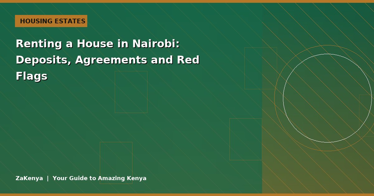 Renting a House in Nairobi: Deposits, Agreements and Red Flags