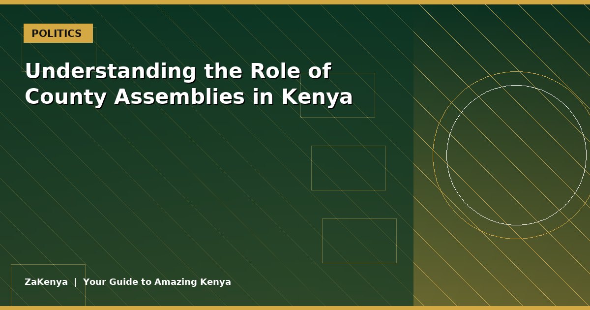 Understanding the Role of County Assemblies in Kenya