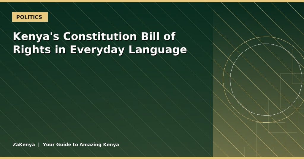 Kenya's Constitution Bill of Rights in Everyday Language