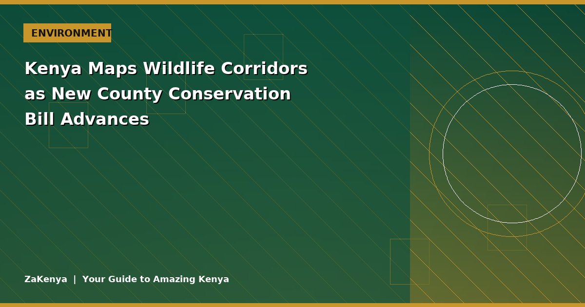 Kenya Maps Wildlife Corridors as New County Conservation Bill Advances